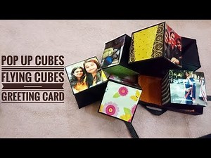Greeting Card | Pop Up Cubes Card | Flying Cubes in a Box