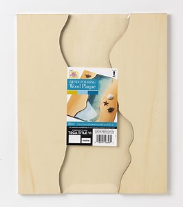 Mod Podge Wood Surfaces Resin Pouring Plaque, River