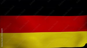 flag of Germany waving in the wind. germany flag. Germany National Flag. 4K. germany flag animation.