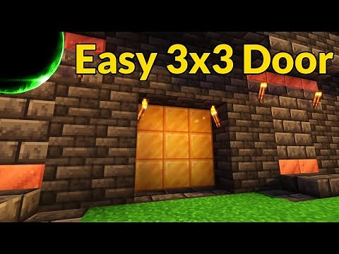 Quick and Easy 3x3 Piston Door For Java & Bedrock Editions | Minecraft Redstone Engineering Tutorial