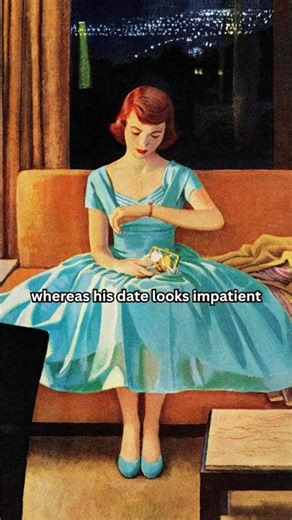 "The 1950s date that went horribly wrong 📺 ⚾" #art #history #arthistory #painting