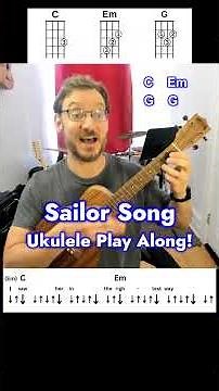 Sailor Song Ukulele Play Along Tutorial🎵 | Gigi Perez