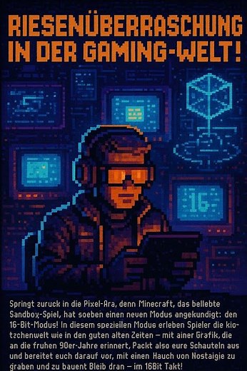 Minecraft 🕹️ jetzt im Retro-Look! 16-Bit-Modus enthüllt!