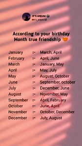 20K reactions · 4.2K shares | Birthday Month Friendship Match! 欄 #birthday #friendship #quotes | IT'S ANJUM | Facebook