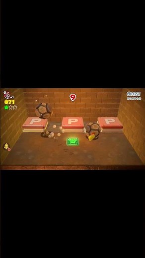 World 4-🏰 Lava Rock Lair Green Stars & Stamp - Super Mario 3D World