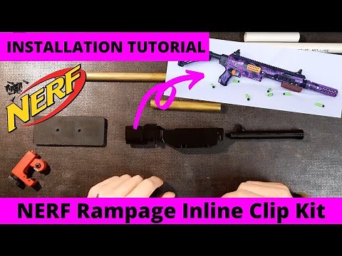 NERF Rampage Inline Clip Kit Internals in depth Installation Tutorial ~ Rainbows Tutorials #15 ~