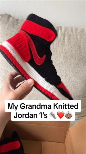 Hand Knitted Jordan 1’s by Grandma | Comfortable Knitted Sneakers