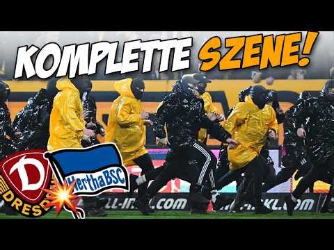 Ausschreitungen zwischen Dynamo Dresden und Hertha BSC!
