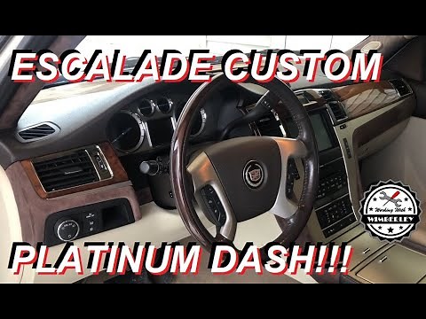2007-2014 Cadillac Escalade EXT Custom Platinum Dash Swap, Suede, Wood, Heated & Cooled Cup Holders