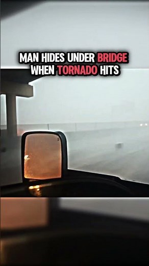 Man Hides Under BRIDGE When Tornado Hits 🫣