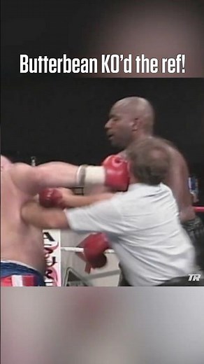 When Butterbean accidentally knocked out the ref 🤯 #boxing #butterbean