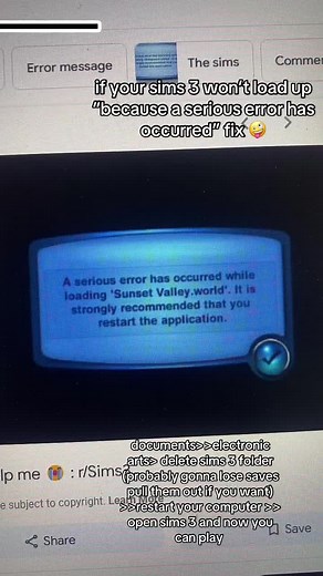 Cómo solucionar el error grave en Sims 3