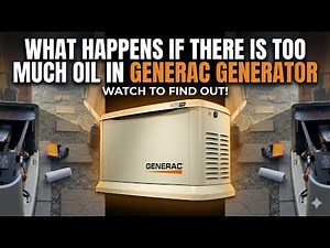 what happens if there is too much oil in Generac Generator -