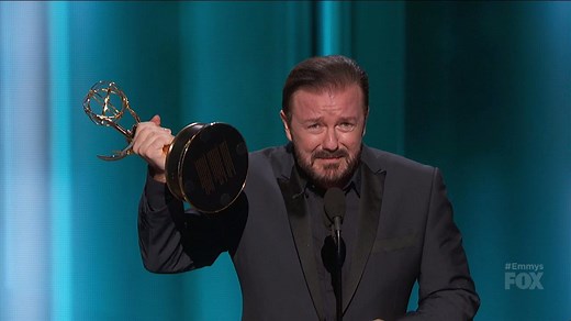 5.2K views · 19K reactions | Ricky Gervais gets emotional after finally "winning" another Emmy. #Emmys #RickyGervais | Emmys / Television Academy | Facebook