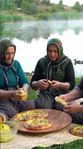 Saffron Milk Bread by the Lakeside Iran #cooking