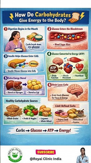 How do carbohydrates give energy to the body | #carbohydratemetabolism #energyboost #shortsfeed