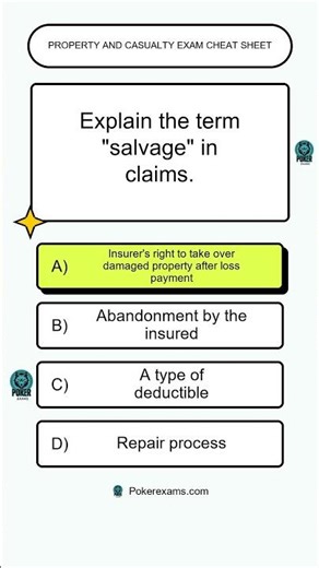 Property And Casualty Exam Cheat Sheet