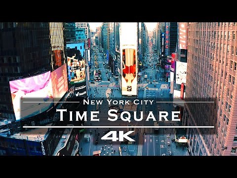 Time Square - New York City, USA 🇺🇸 - by drone [4K]