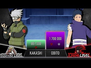 KAKASHI VS OBITO POWER LEVELS - AnimeScale