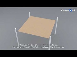 How to install Custom Square Sun Shade Sails with straight sides