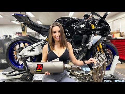 Installing Akrapovic Full Titanium Exhaust on Our Yamaha R1M!!!