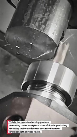 How Precision Metal Parts Are Made on a Lathe‼️#shorts #machine