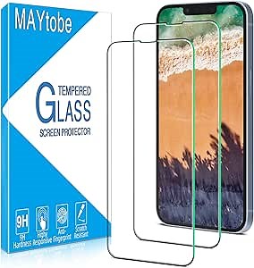 MAYtobe [2 Pack] Designed for iPhone 14 Plus Screen Protector Tempered Glass, Ultra HD, 9H Hardness, Bubble Free, Easy to Install, Case Friendly