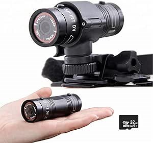 Wzquisite Motorcycle Helmet Camera, Bike Video Camera- 1080p Sports Action Camera 120° Wide Angle Camcorder Waterproof with Handle Brackect,32G SD Card