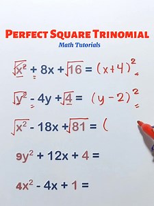 47K views · 1.7K reactions | Perfect Square Trinomial #Math #mathteachergon #akositeachergon #mathtechnique #Mathhack #basicmath #mathtutorials #MathematicsChallenge #mathtrick #MathTutorials #mathtricks #basicalgebra #algebra #factoring | Math Tutorials | Facebook
