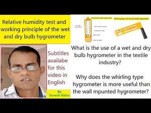 Wet and dry bulb hygrometer l Relative humidity test