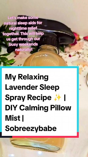 Relax and unwind with my homemade lavender sleep spray DIY! 💤💜 Hey friends, in today's video I'm sharing how to make a calming DIY sleep spray using just a few simple ingredients: Step 1: Boil 1 cup distilled water and add 1 Tbsp dried lavender buds. Reduce heat and let simmer for 10 minutes. Step 2: Strain the lavender water into a spray bottle. Add 1 Tbsp witch hazel, 1 Tbsp vodka and 5 drops lavender essential oil. Step 3: Shake bottle to mix ingredients. Mist onto pillows, sheets, or pajam