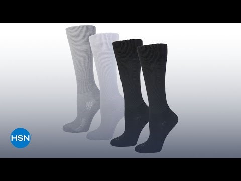 Copper Life 4-pack Medium-Compression EcoWick Socks | HSN