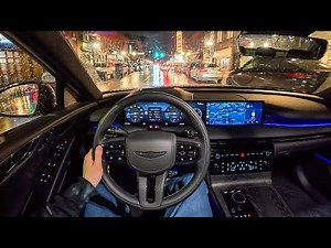2026 Genesis G80 3.5T - Twin Turbo V6 Sedan Rainy Night Drive