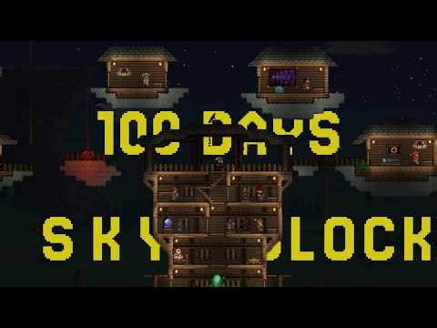 I Played 100 Days of Terraria Skyblock.