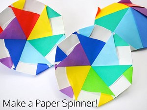 Make a cool, easy, paper spinner! Find step by step instructions here - http://picklebums.com/paper-spinner/ | Picklebums