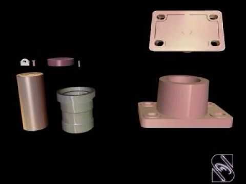 Foot step bearing Assembly Drawing #Animation #Assembly drawing