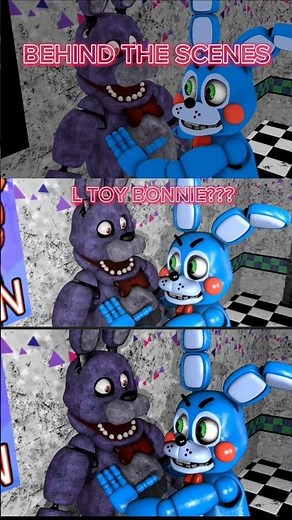 [FNAF] BEHIND THE SCENES OF ORIGINAL BONNIE VS TOY BONNIE #fnaf #edit #memes #videogamecharacter