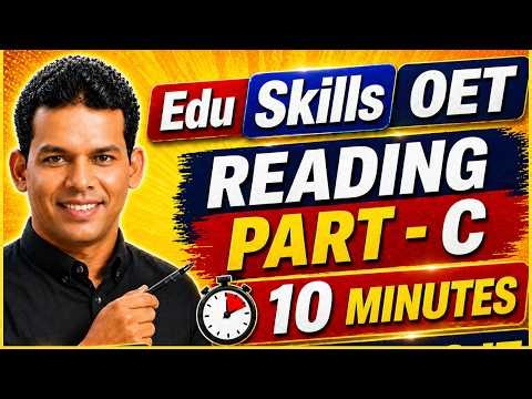 Edu Skills Reading Part C: Tips & Tricks: Homoeopathy: Part C in 7 minutes - Real Exam Strategies