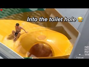 DRACO on water slide ROBLOX vs. IRL