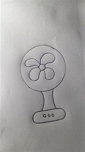 Learn To Draw Fan With Circle #shorts #fan #easydrawing #creative