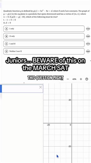 Follow for daily SAT hacks that actually work. Comment “March” for my free Desmos guide that has everything you need to get a 1500 on the SAT, including multiple hours of content, practice tests, and more! #marchsat #desmos #sat