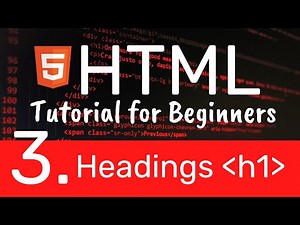 HTML tutorial for beginners - Headings - H1, H2, H3, H4, H5, H6 tags