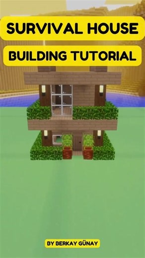Easy Survival House Build Tutorial Shorts3 #shorts #shortvideo #minecraft #minecraftshorts #short