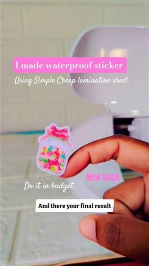 Asmr ⭐Make Your Sticker Sheet Waterproof using Cheap Lamination #stickermaking #asmr #lamination