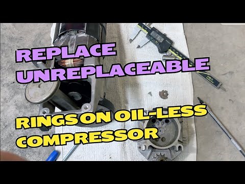 Replacing non serviceable piston rings in husky air compressor how to: