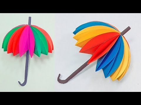 How to Make an Amazing Umbrella With Color Paper | DIY Paper Decor For Kids