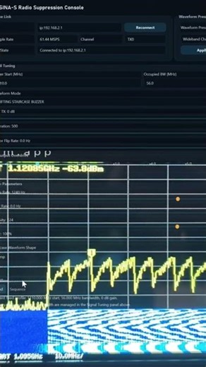 DRIFTING BUZZER MODE: SQUARE AND LADDER WAVEFORMS #jammer #electromagneticwarfare