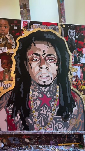 LIL WAYNE👑 30x30 send me a message on ig to order paintings !