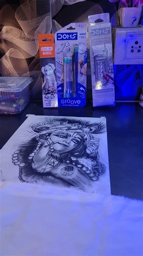 name comment karo ❤️❤️ #myartistlife #drawing #workingartist #krishnadrawing #durgamaa