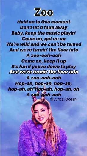 Shakira ~ Zoo #lyrics #zootopia2 #shakira #zoo #song #trending #englishsongs #viral #shorts #fyp